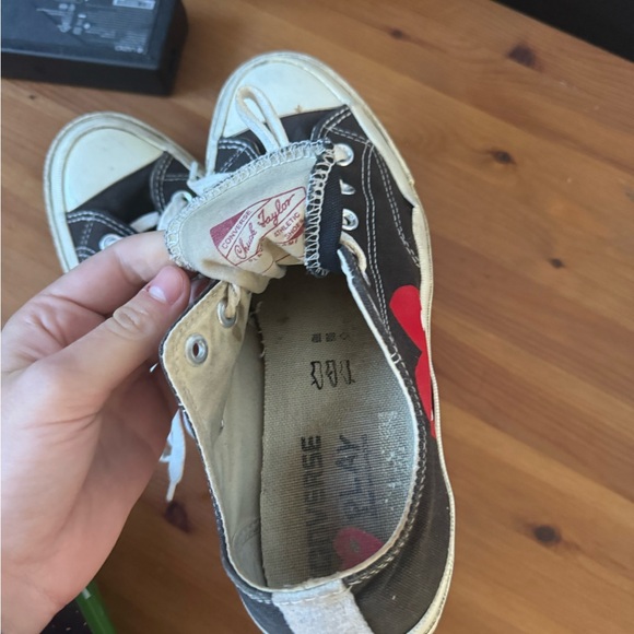 Converse x Comme Des Garcon CDG Chuck Taylor 70 Low Play Black A2 Men's Size 7 - Picture 2 of 3
